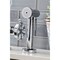 Kingston Brass KS2331RX Industrial Style Bridge Kitchen Faucet with Brass Sprayer, Polished Chrome KS2331RX - alternate 3